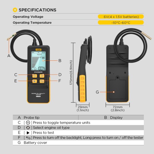 AUTOOL AS503 Engine Oil Quality Tester.